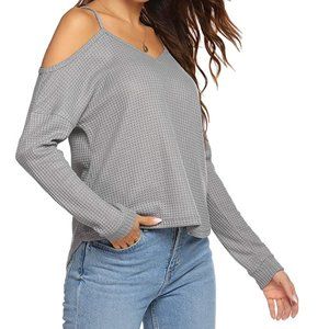 August Winds-Cold Shoulder Long Sleeve Shirt